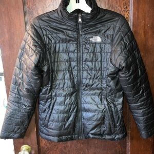 The North Face MOSSBUD Girls Reversible Puffer Quilted Black Jacket 14/16 XL